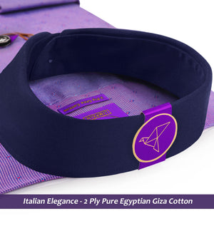 Montreal- Amethyst & Burgundy Structure- Navy Collar