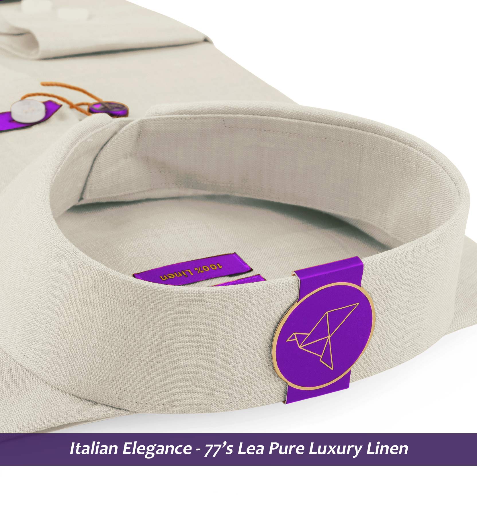 Artimide- Royal Beige Solid Linen- 77's Lea Pure Luxury Linen