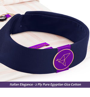 Houston- Carnation Pink Stripe- Navy Collar- 2 Ply Egyptian Giza Cotton- Delivery from 24th Aug