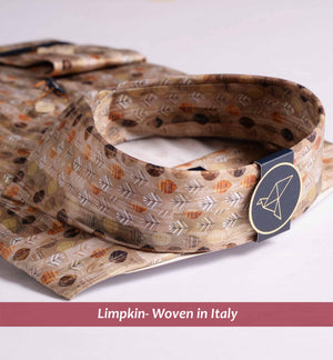 Monet- Beige & Brown Leaf Print