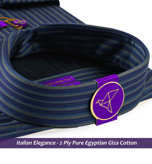 Sebastian- Navy & Beige Stripe