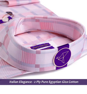 Vienna- Flamingo Pink & Grey Check