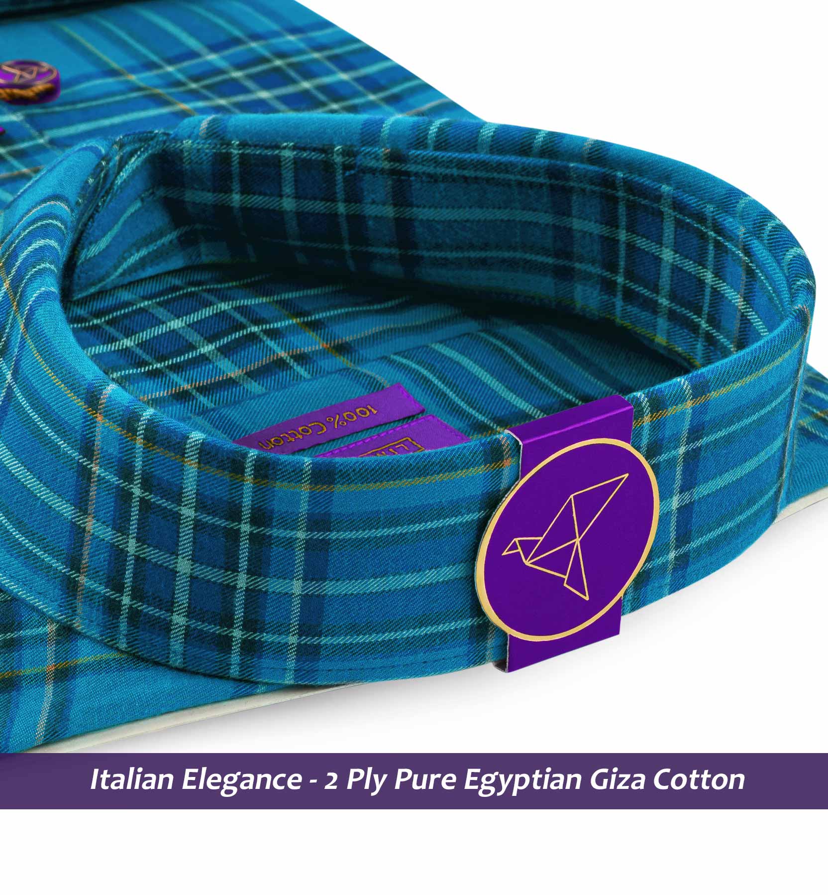 Rimini- Teal Blue & Navy Check