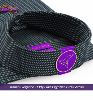 Regina- Flint Grey & Black Stripe