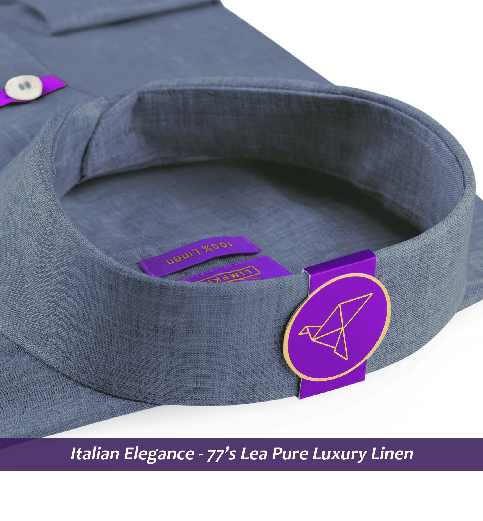 Devon- Flint Grey Solid Linen