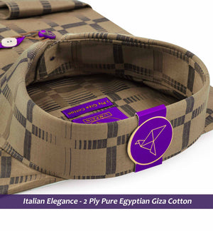 Perth- Beige & Navy Check