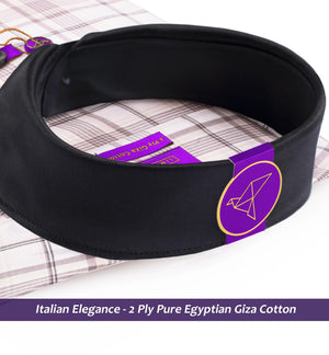 Brighton- Prose Pink & Beige Check- Black Collar