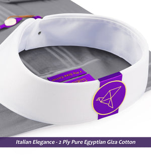 Portugal- Flint Grey Stripe- White Collar