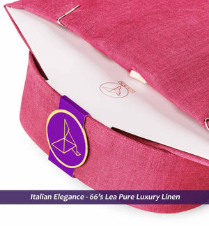 Loreto- Hibiscus Red Solid Linen