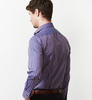 Newburgh- Navy Blue & Magenta Stripe