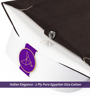 Muraco- Mocha Brown Structure- White Collar