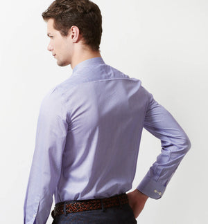 Sardinia- Lilac & White Magical Print- Mandarin Collar
