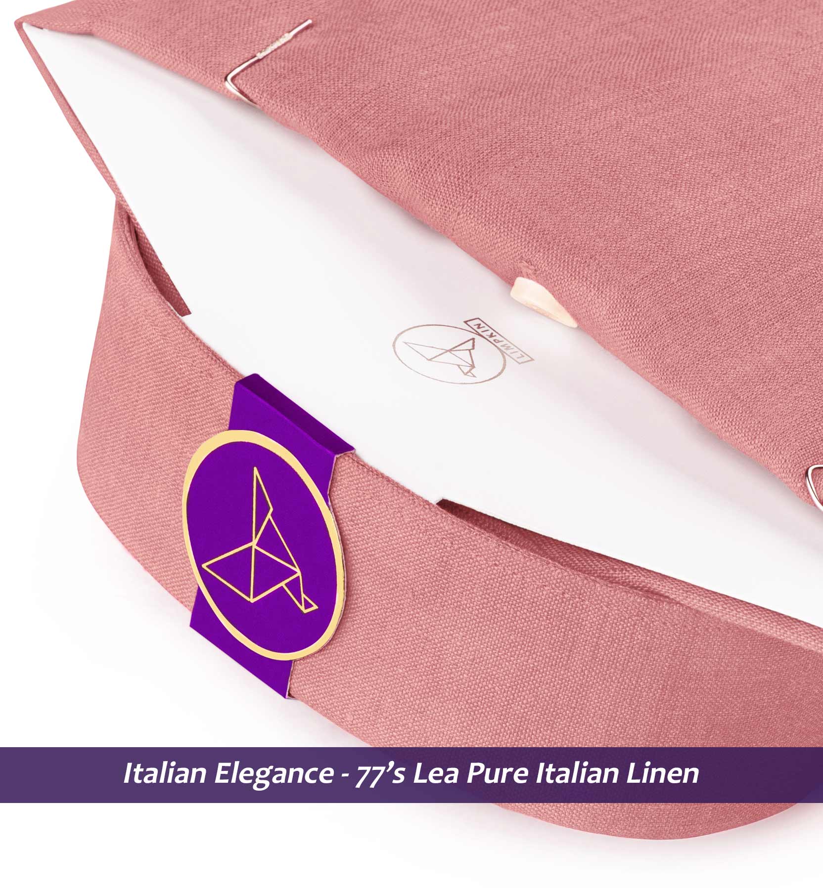 Luxor- Apricot Pink Solid Linen- Button Down