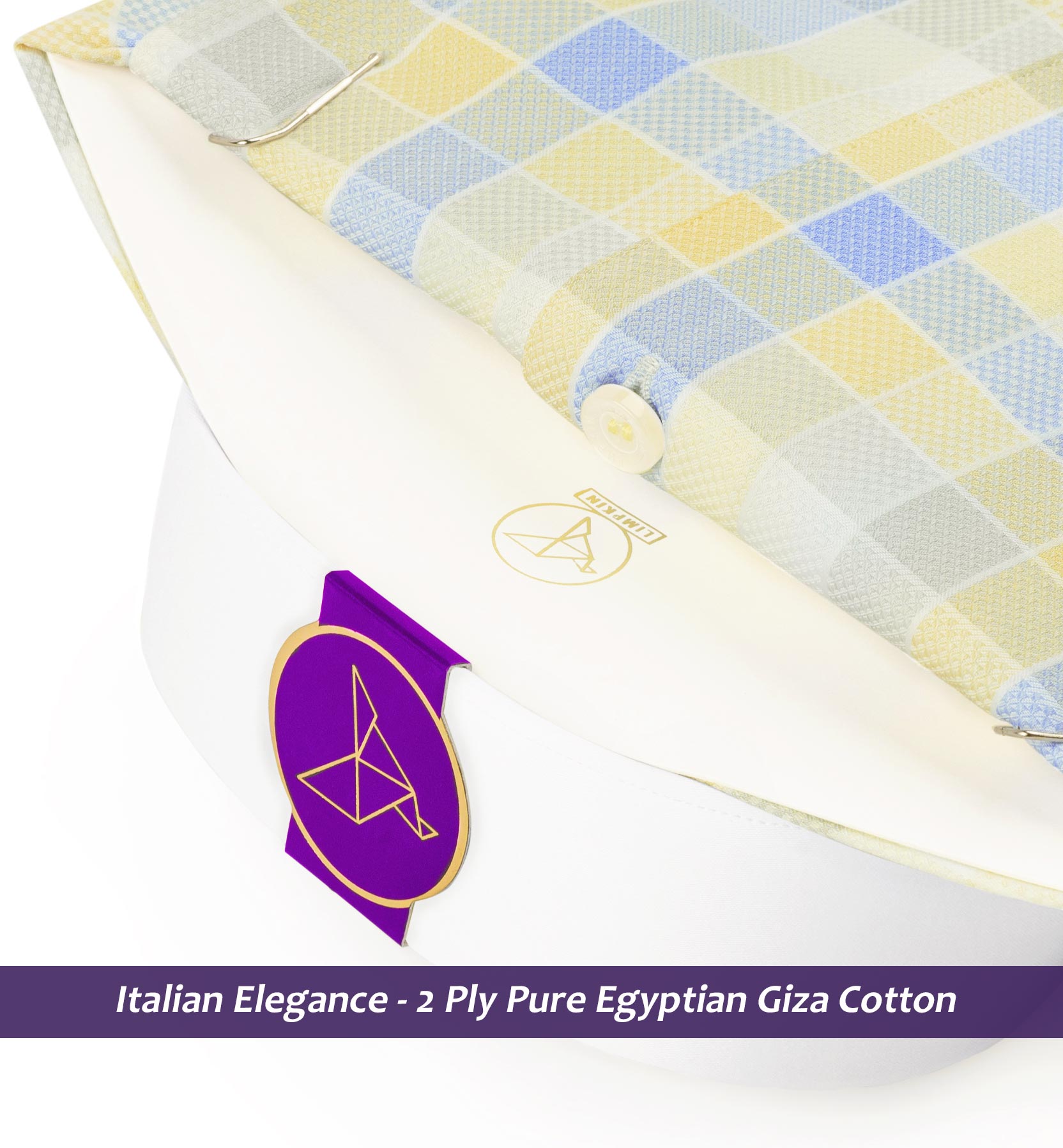 Durham- Daffodil Yellow Check- White Collar