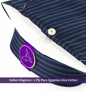 Sebastian- Navy & Beige Stripe