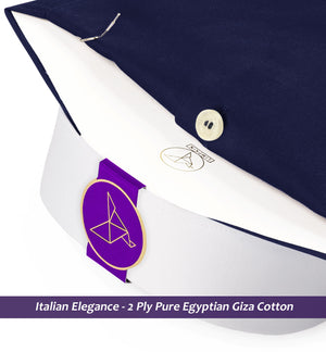 Nevada- Navy Magical Solid- White Collar