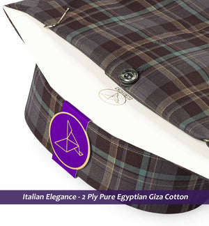 Cortland- Teal & Brown Check