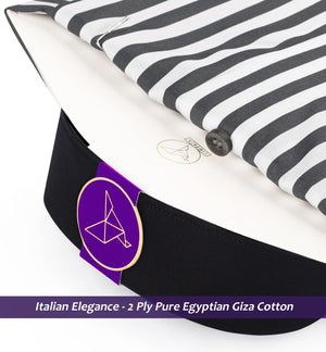 Barbados- Anchor Grey Stripe- Black Collar