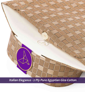 Albania- Beige & Brown Magical Check