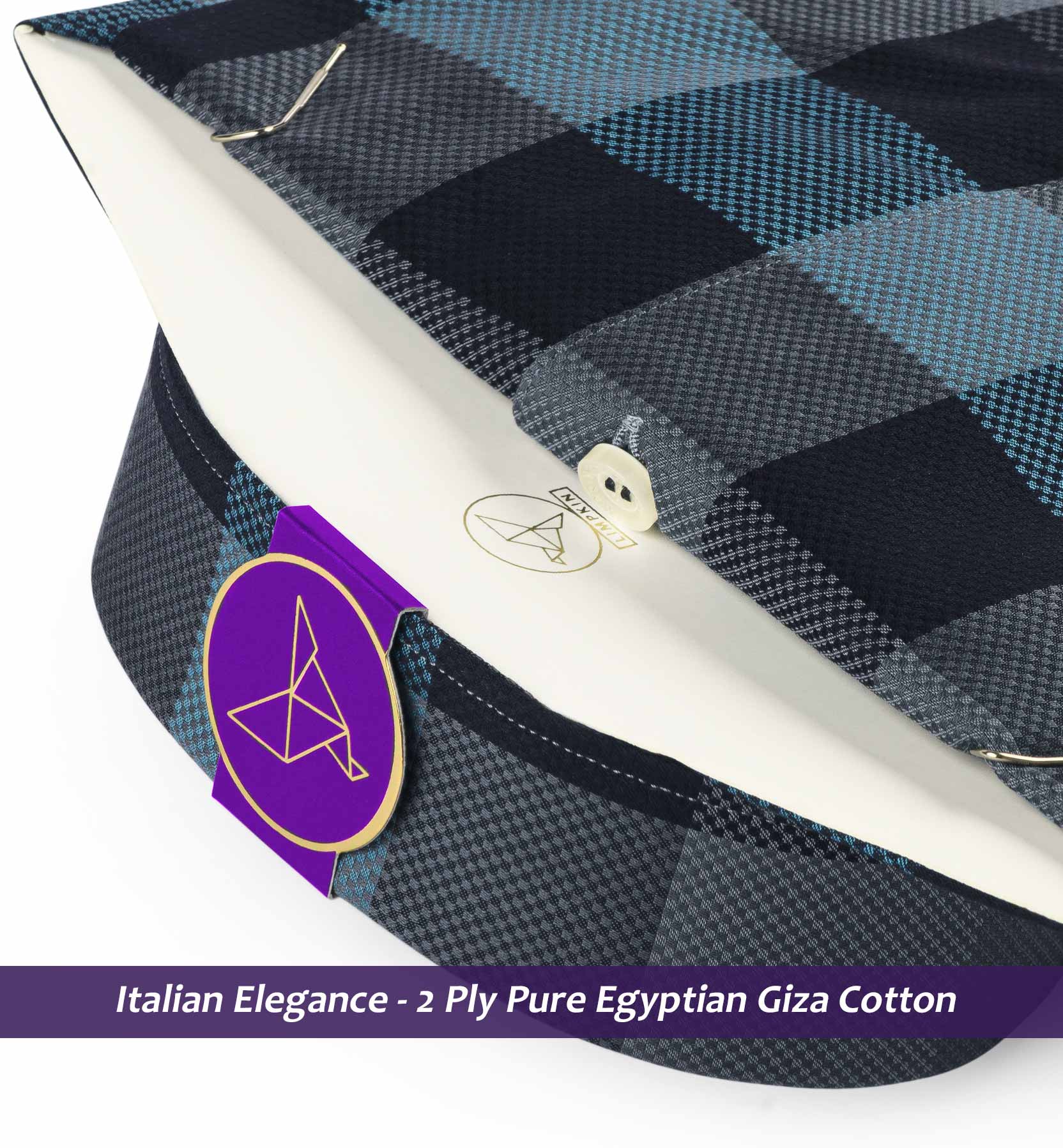 Cologne- Anchor Grey & Teal Check