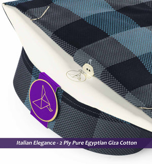Cologne- Anchor Grey & Teal Check