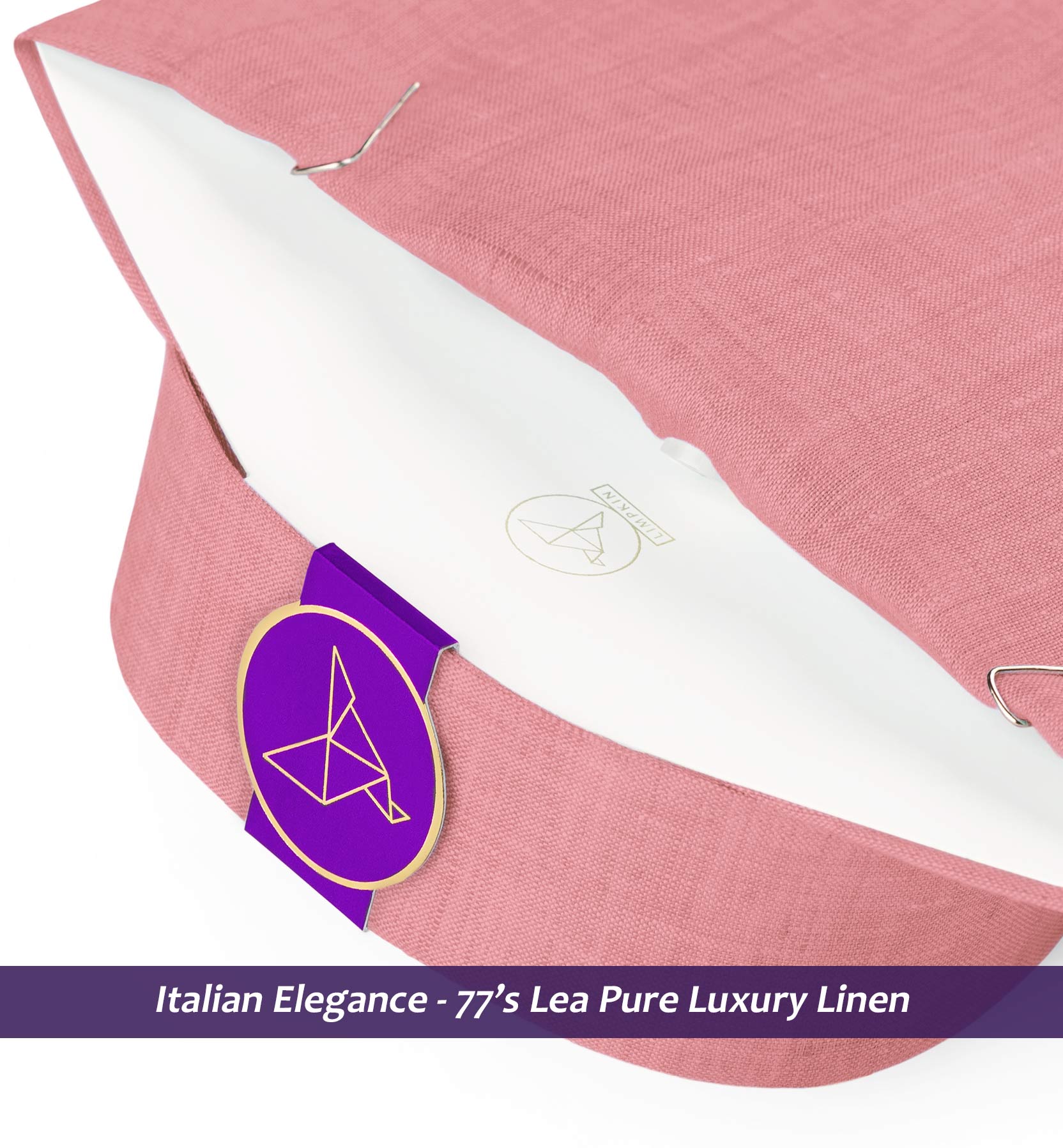 Mallawi- Apricot Pink Solid Linen- 77's Lea Pure Luxury Linen