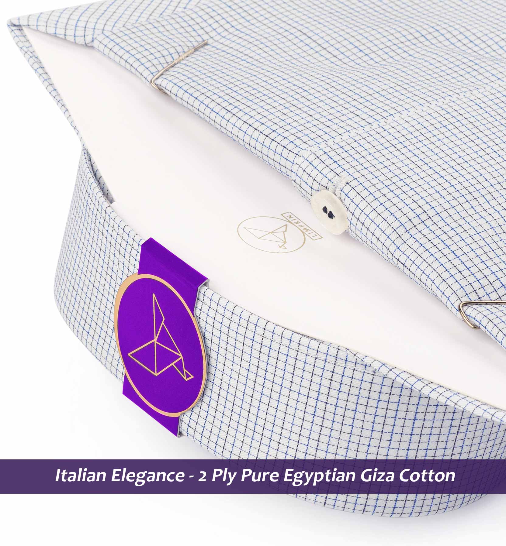 Petersburg- Navy & White Pin Check