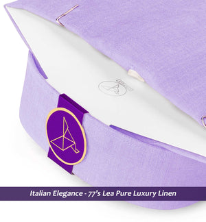 Porus- Periwinkle Lilac Solid Linen- Button Down