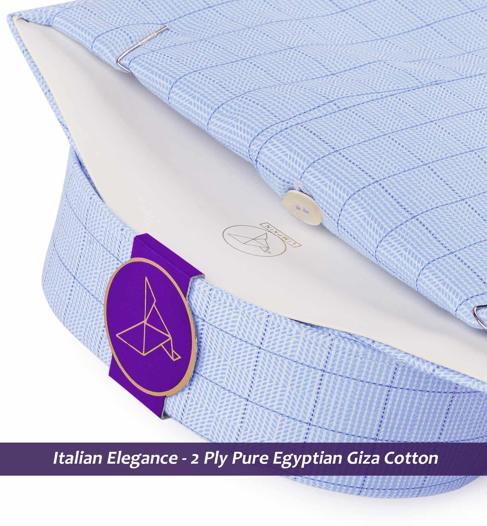 Albany- Azure Blue & Navy Check