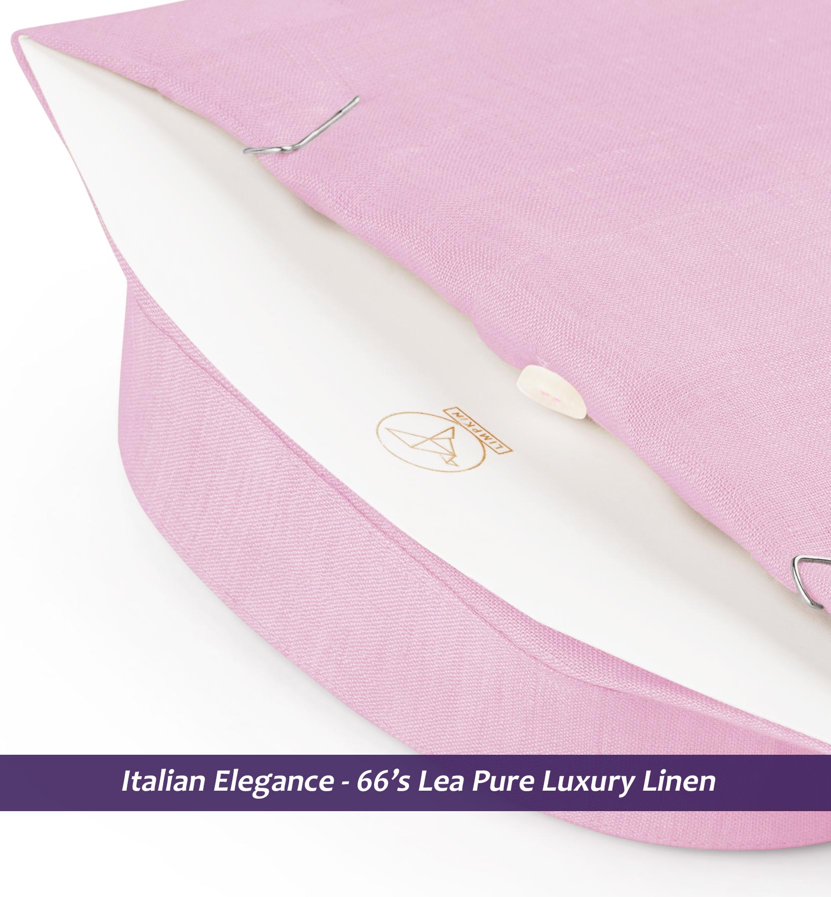 Yantai- Lemonade Pink Solid Linen- Mandarin Collar