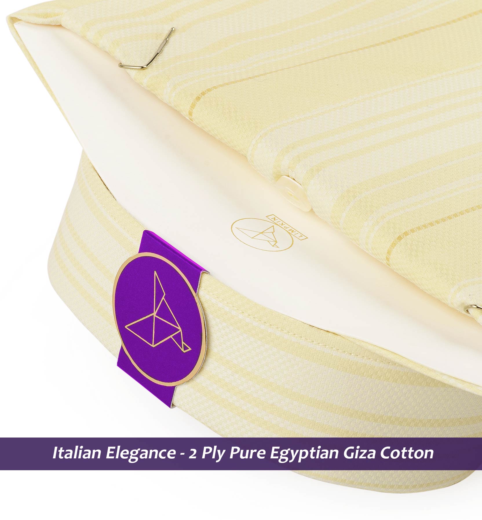 Postiano- Daffodil Yellow & White Stripe
