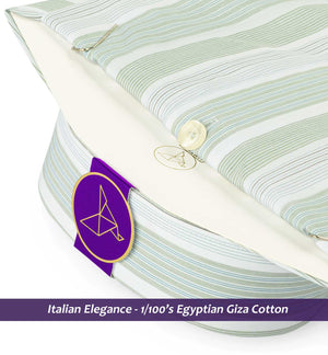Finsbury- Jade Green & Blue Stripe- 1/100 Egyptian Giza Cotton