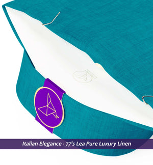 Girona- Turquoise Solid Linen