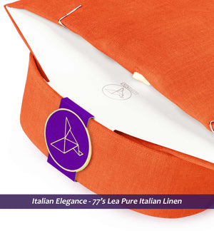 Bolivia- Tangerine Orange Linen- Button Down