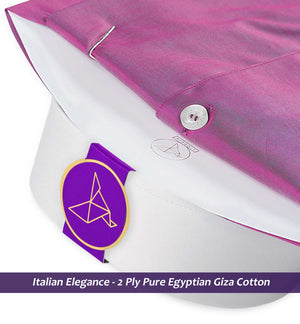 Pasadena- Magenta Solid Twill- White Collar