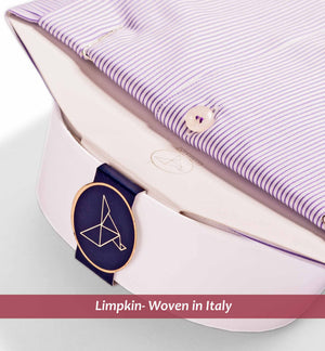 Porus- Lilac & White Stripe with White Collar