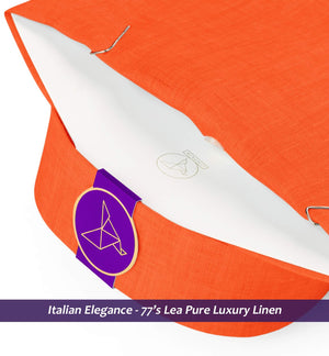 Nikiti- Tangerine Orange Solid Linen