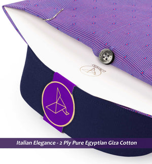 Montreal- Amethyst & Burgundy Structure- Navy Collar