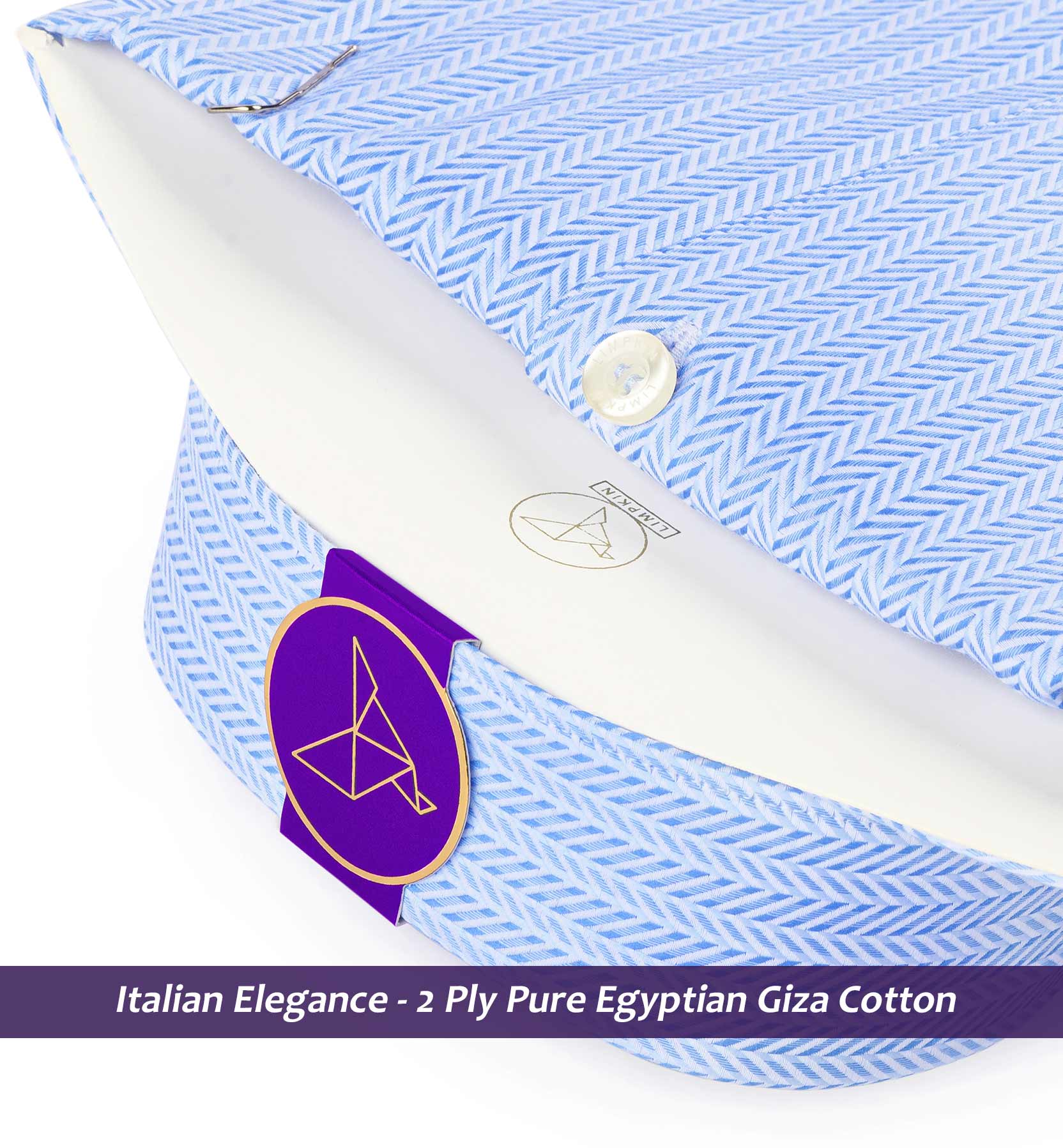 Luxor- Azure Blue & White Stripe