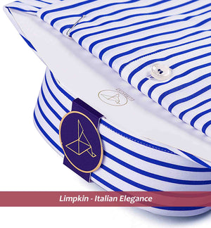 Brantford- Cobalt Blue & White Stripe