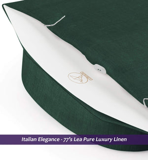 Newburgh- Emerald Green Linen- Mandarin Collar
