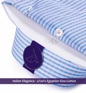 Galicia- Azure Blue & Beige Check
