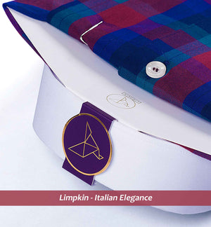 Kentucky - Burgundy & Teal Check- White Collar