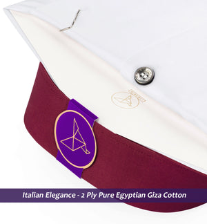 Copenhagen- The Best White- Burgundy Collar
