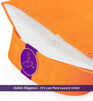 Nikiti- Tangerine Orange Linen- 77's Lea Pure Luxury Linen