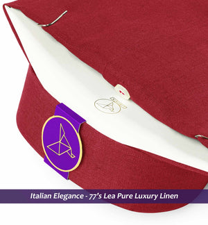 Maryland- Crimson Red Solid Linen