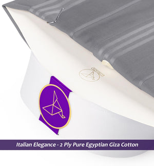 Portugal- Flint Grey Stripe- White Collar