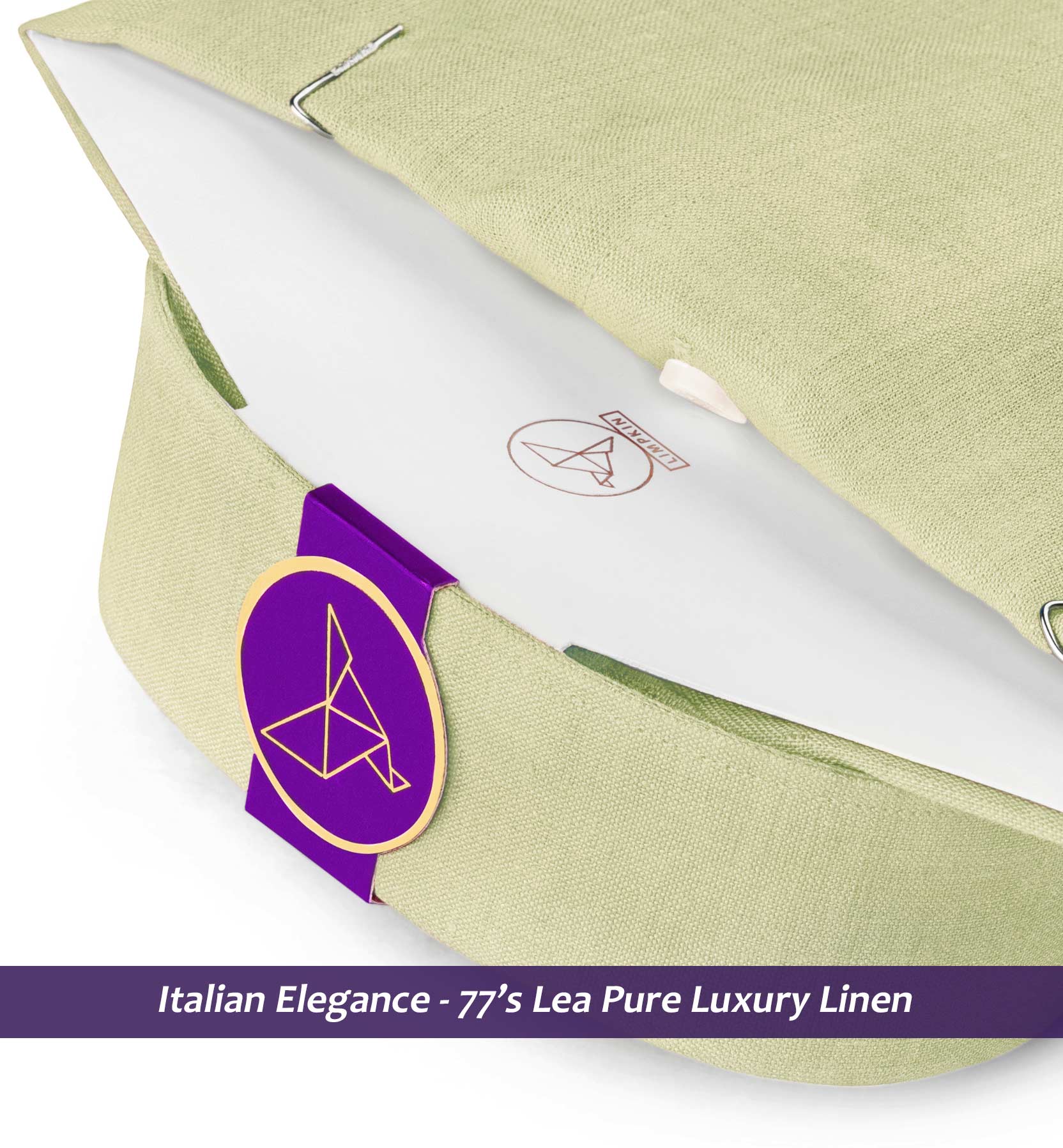 Moldova- Tea Green Linen- Button Down- 77's Lea Pure Luxury Linen