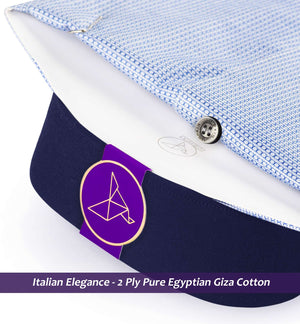 Monaco- Cobalt Blue Structure- Navy Collar