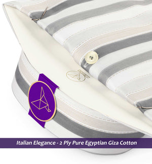 Denver- Anchor Grey & Beige Stripe